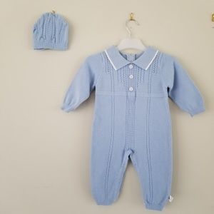 Boys Cotton Long Sleeve One Piece with hat